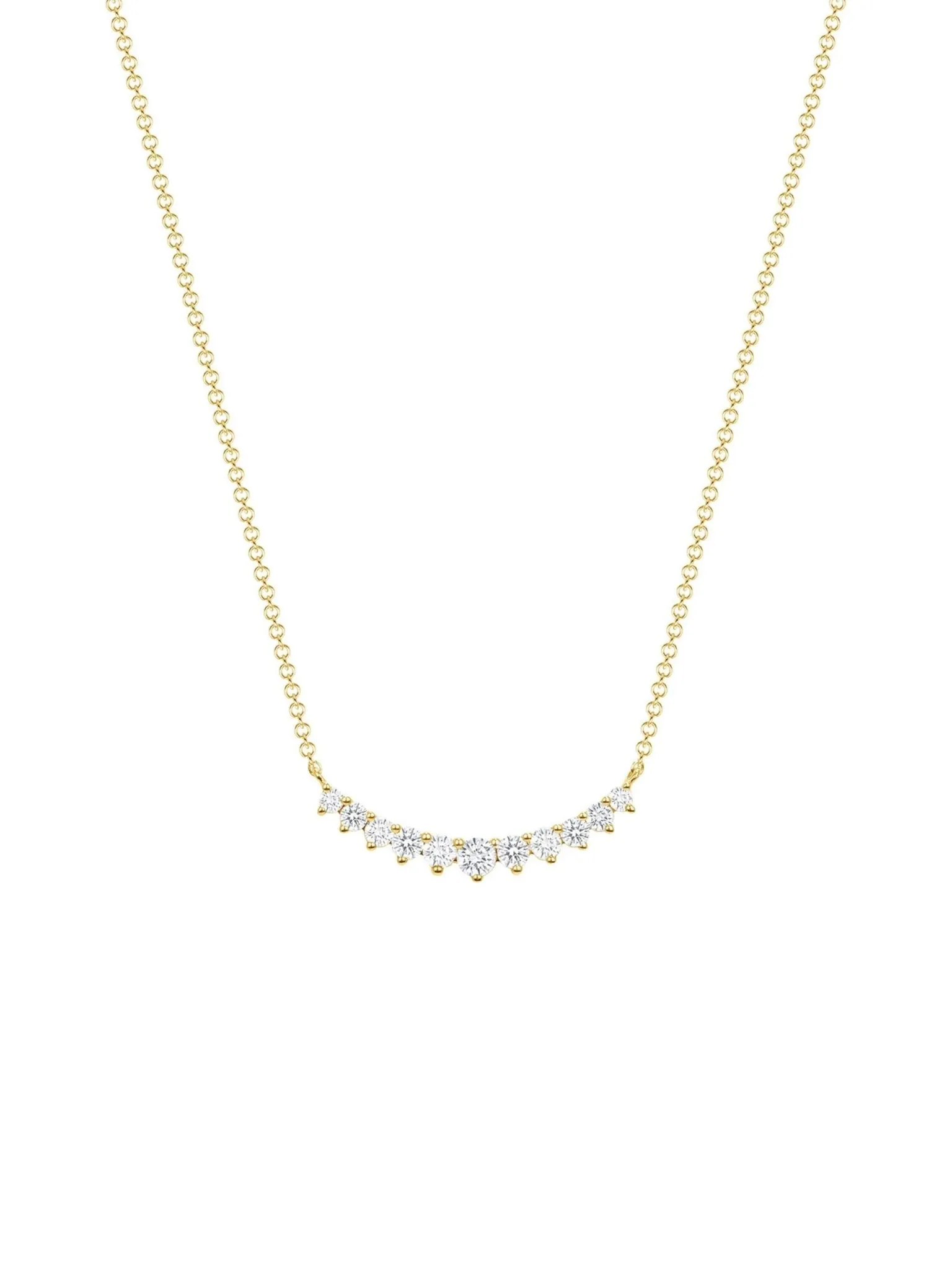 Graduated Chasing Diamonds Necklace 14K