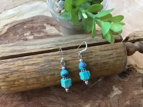 Handmade Sterling & Turquoise Drop Earrings