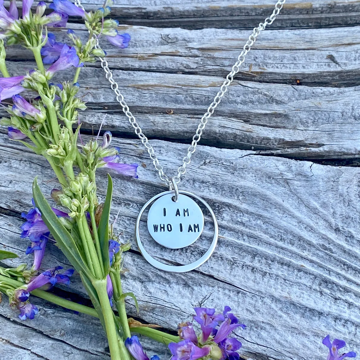 I am who I am - Sterling Silver Affirmation Necklace