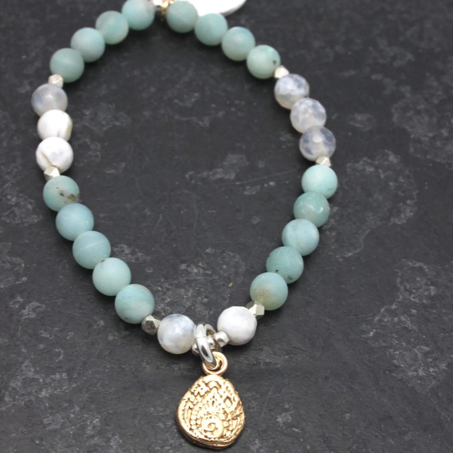 Inner Spirit: Lotus Amazonite Bracelet