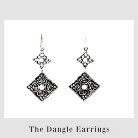 Israeli silver earrings for women with pearls