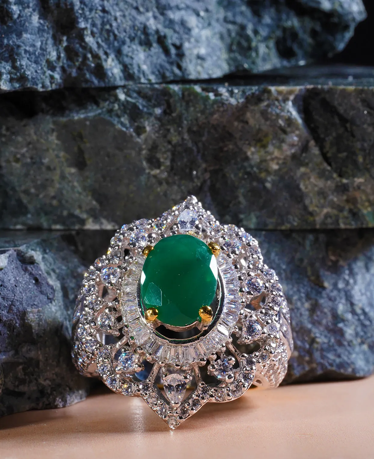 Jade Crown Royalty Ring