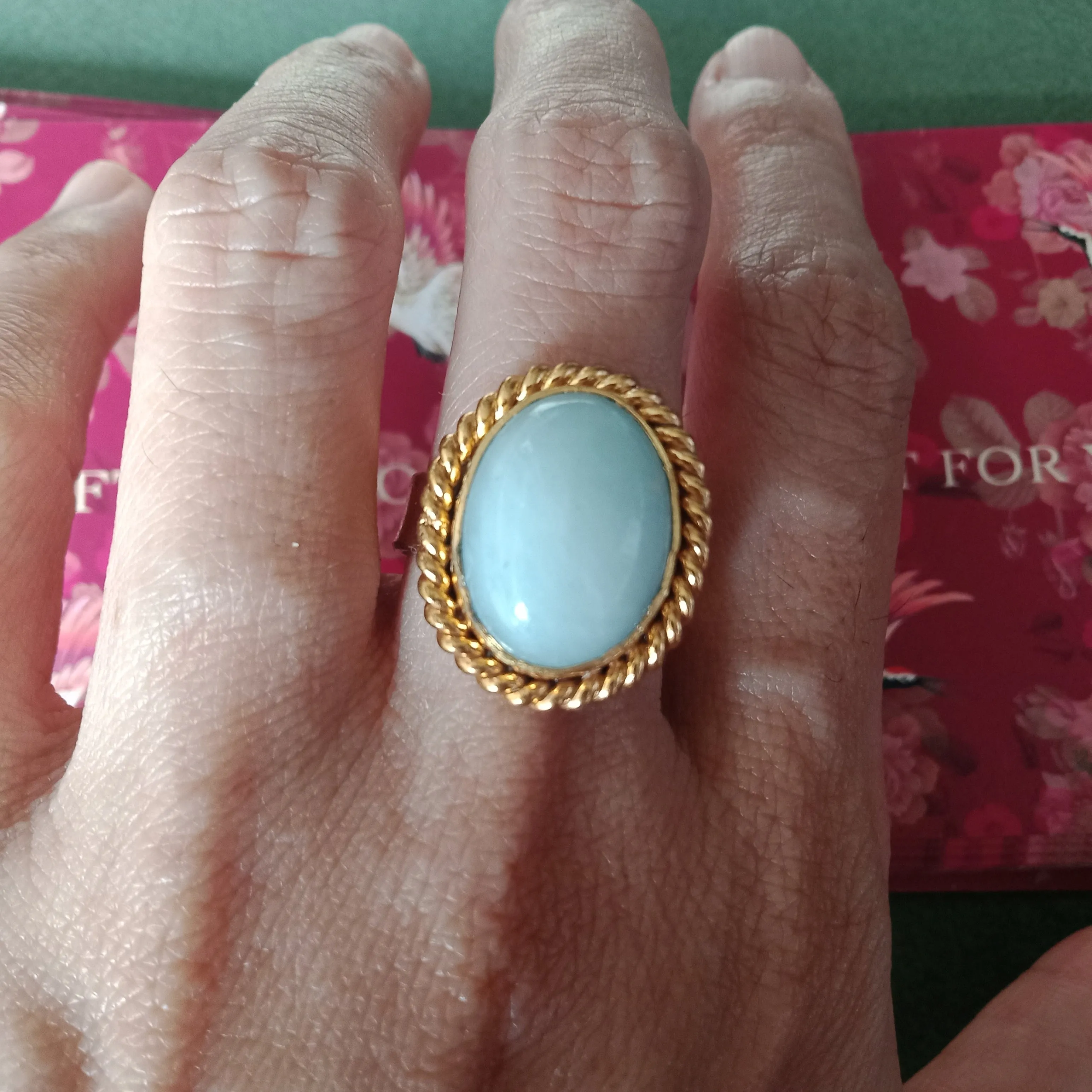 Jade ropetwist ring