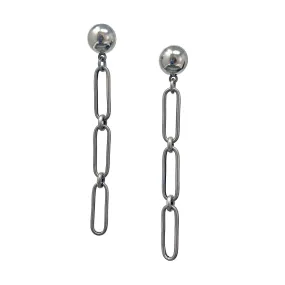 JULIEN silver paper clip earrings