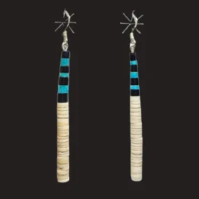 Kewa Pueblo Hand-rolled Bead Earrings