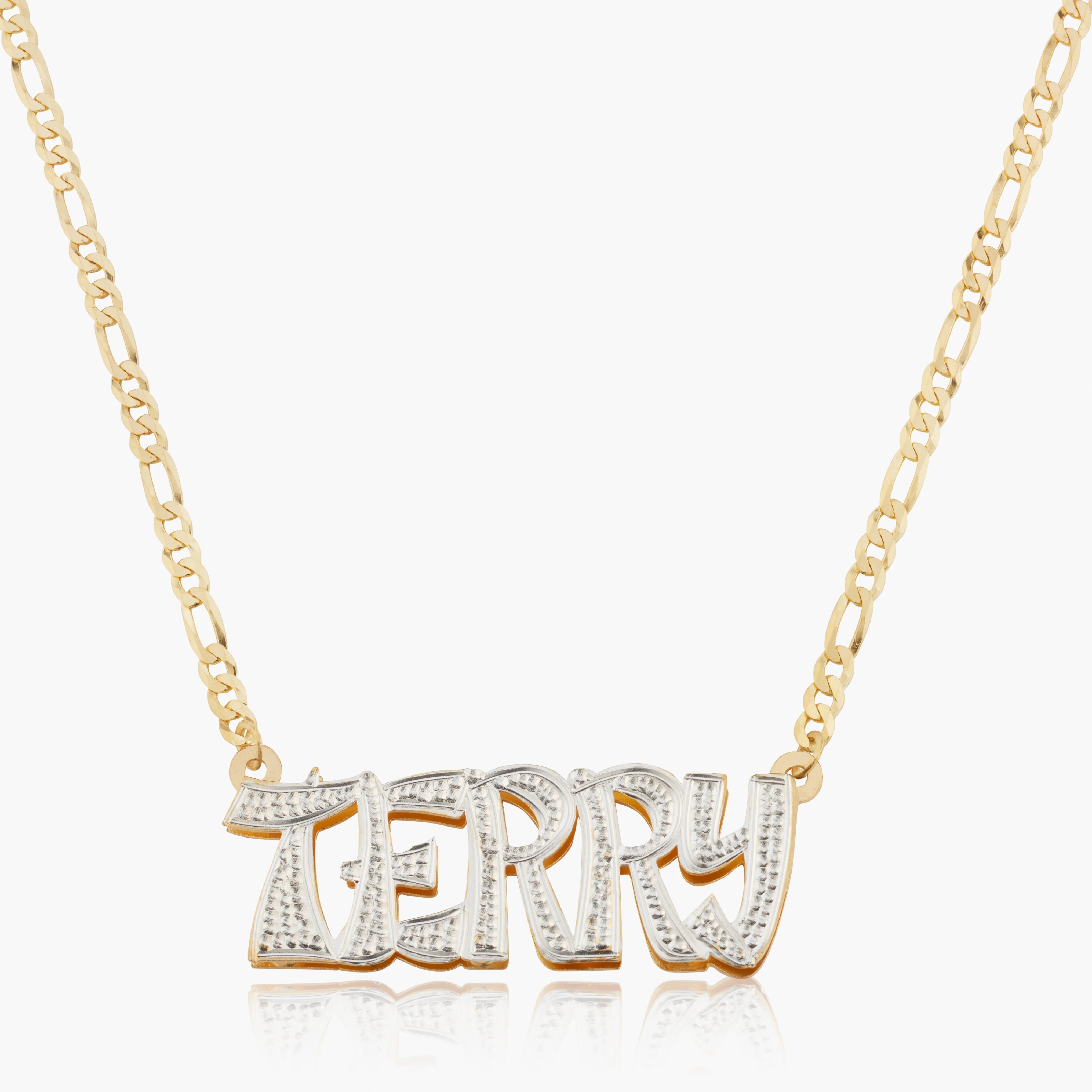 Kid's Double Plated "Take-out" Name Necklace