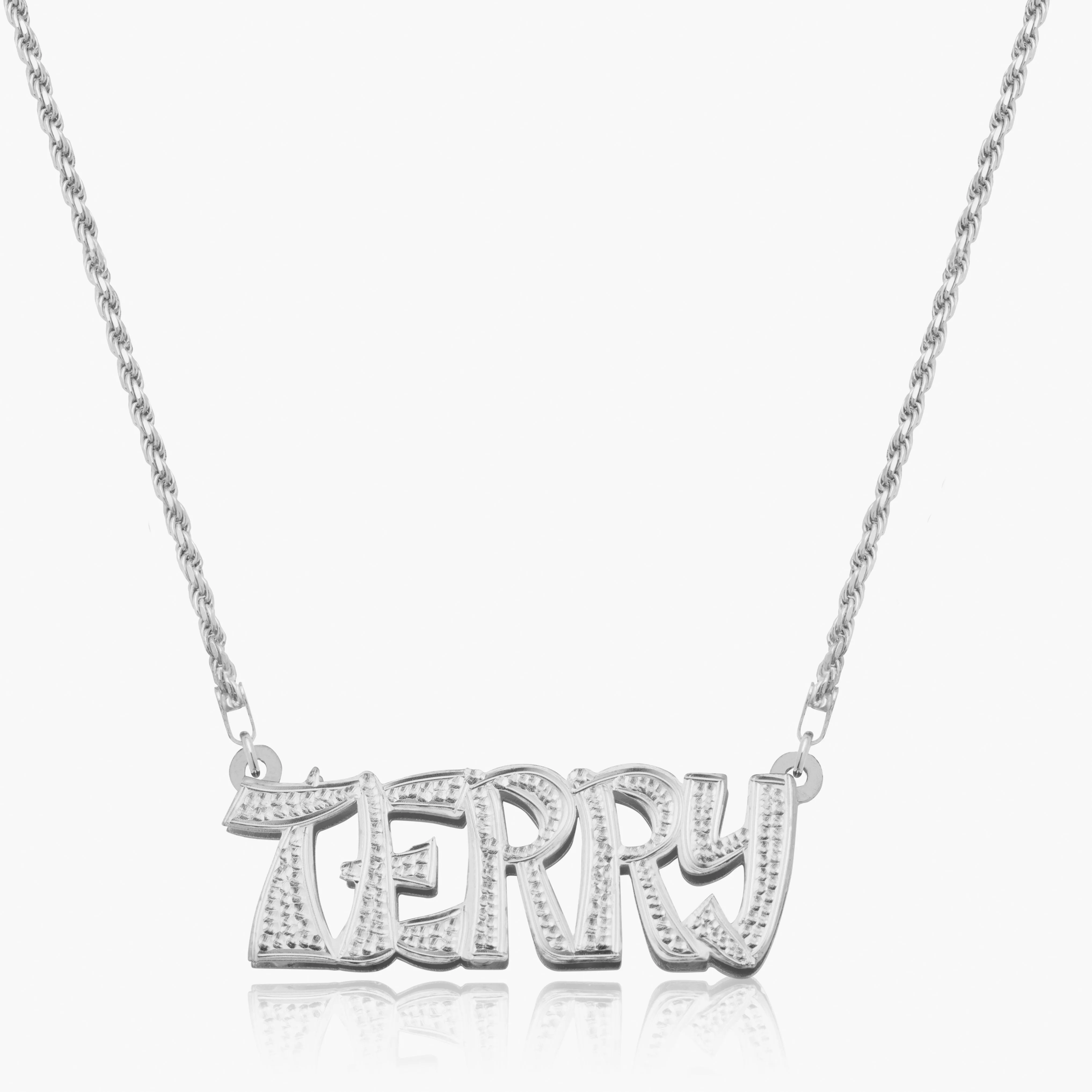 Kid's Double Plated "Take-out" Name Necklace