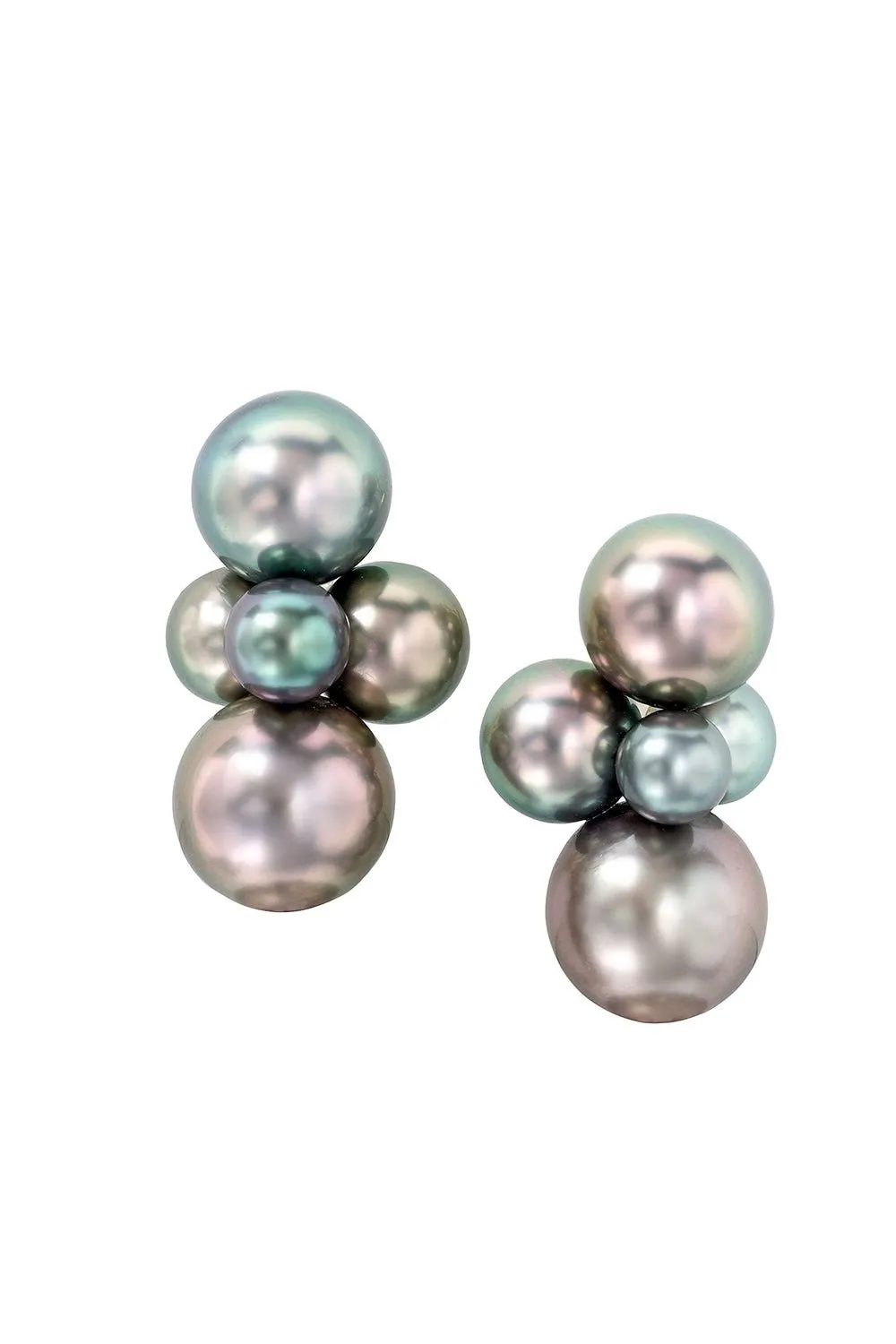 Large Bubble Tahitan Pearl Earrings