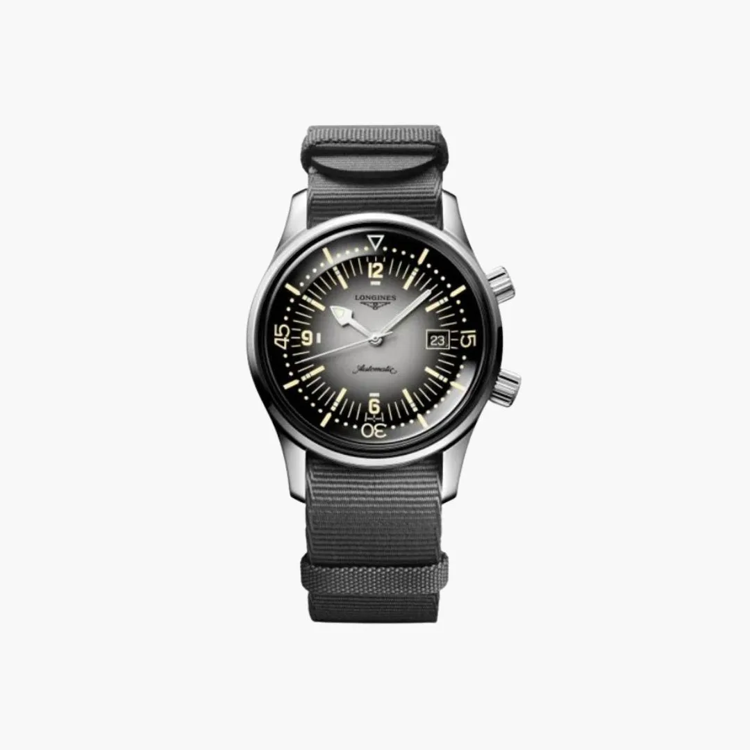 Legend Diver Watch Automatic 42Mm Black and White