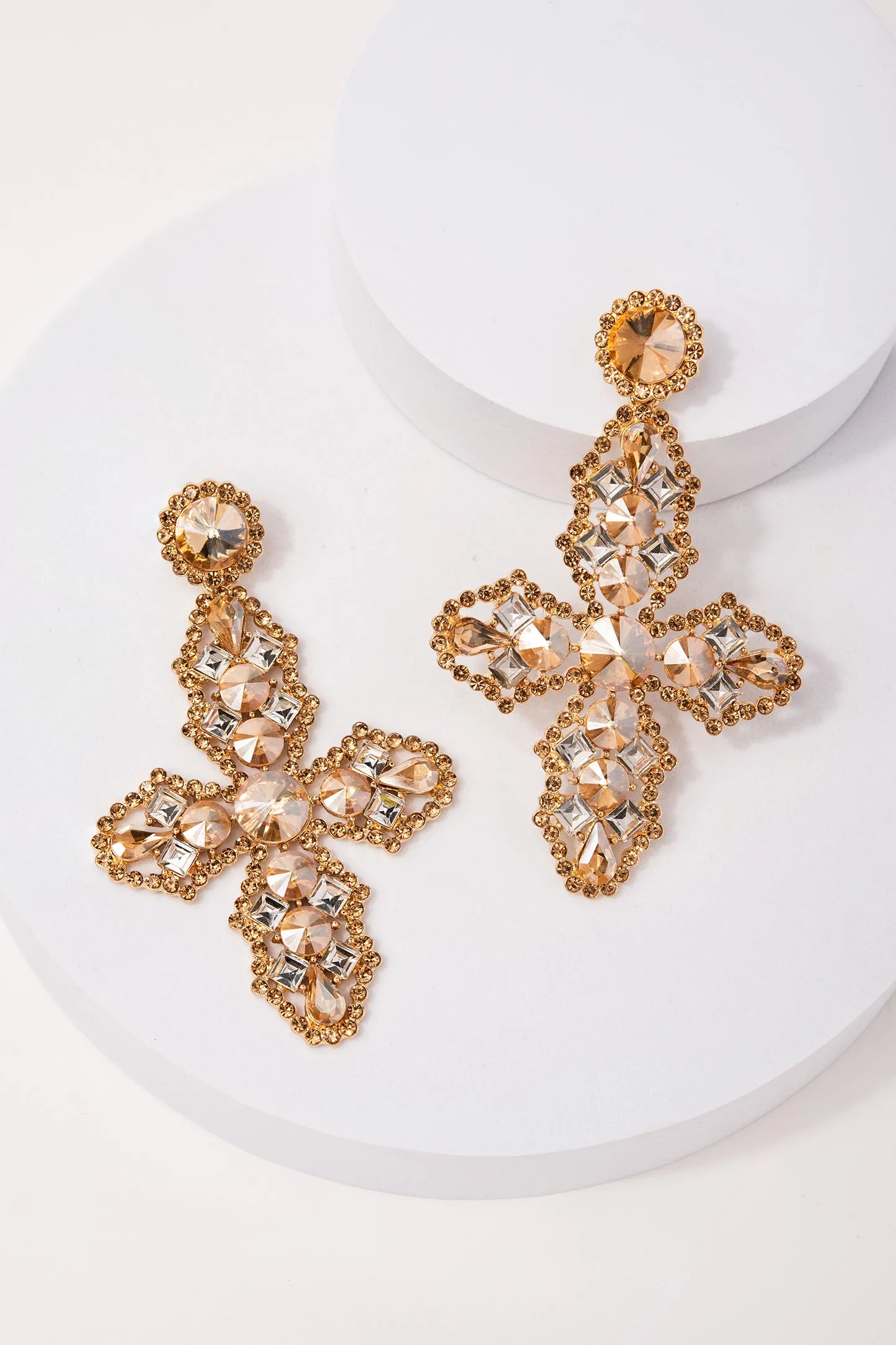 Lorraine Rhinestone Drop Earrings