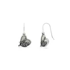 'Love' Hook Earrings