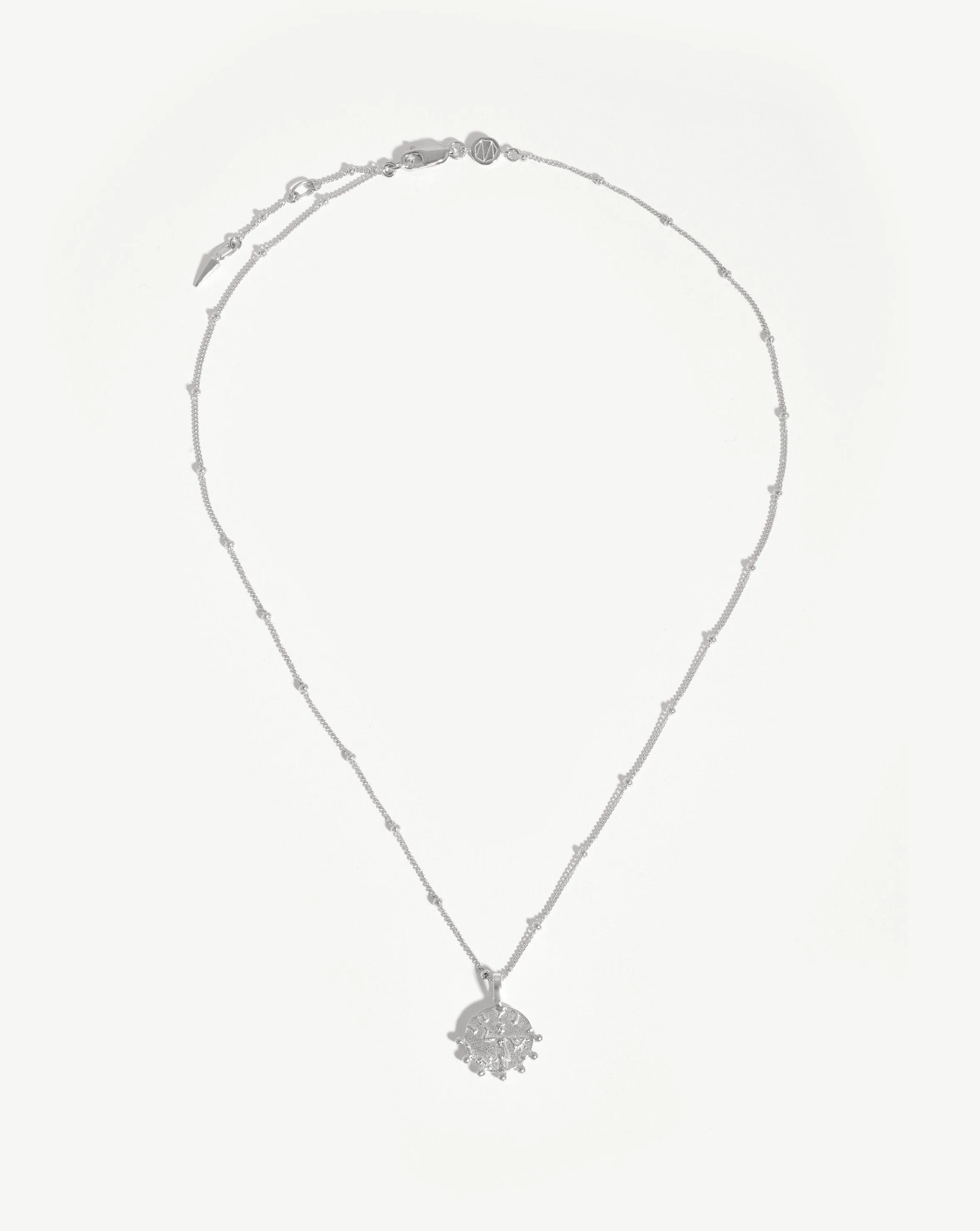 Lucy Williams Mini Beaded Coin Necklace | Sterling Silver