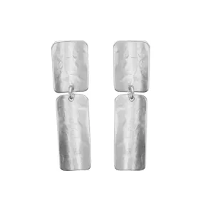 Marjorie Baer Shimmering Linked Rectangle Clip Earrings