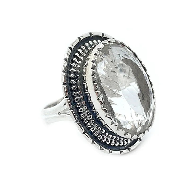 Meir Clear Quartz Boho Ring