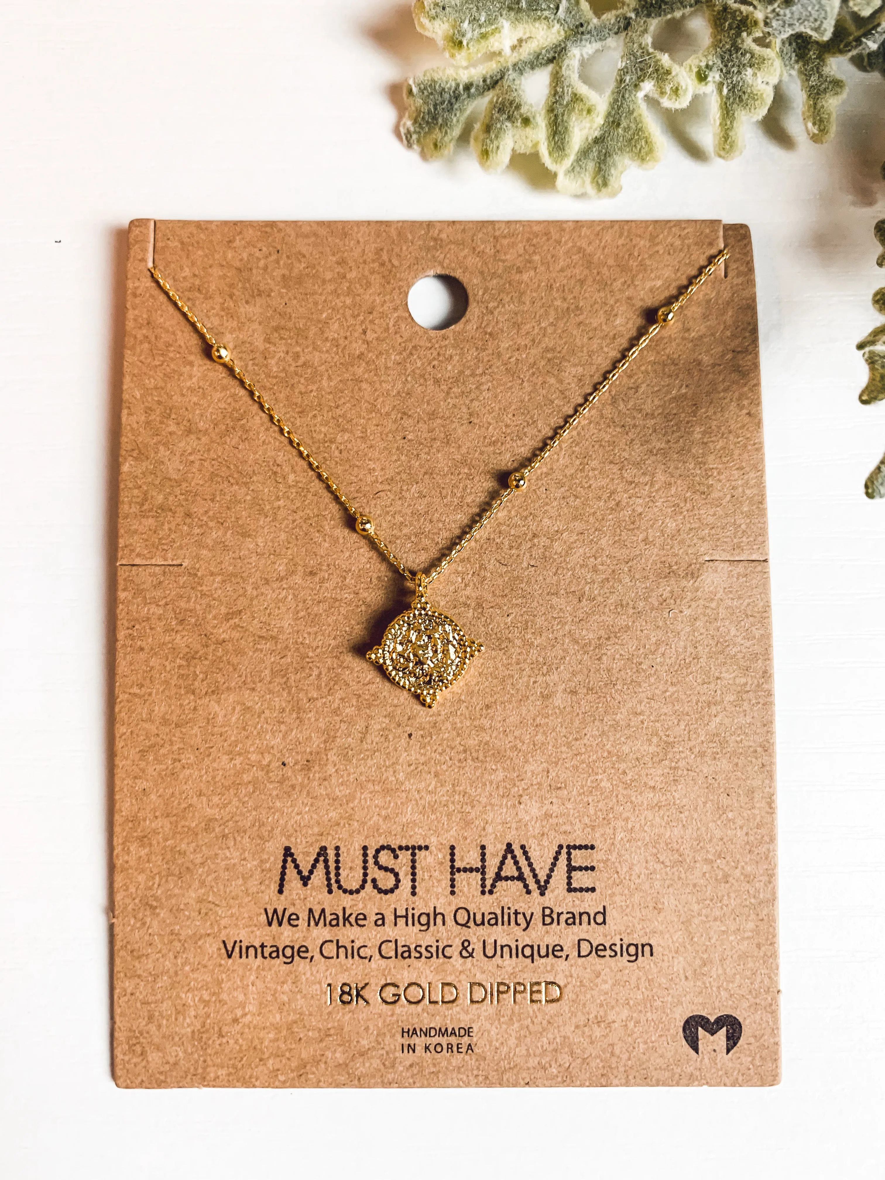 Mini Coin Pendant Necklace