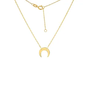 MINI GOLD HORN NECKLACE 14K