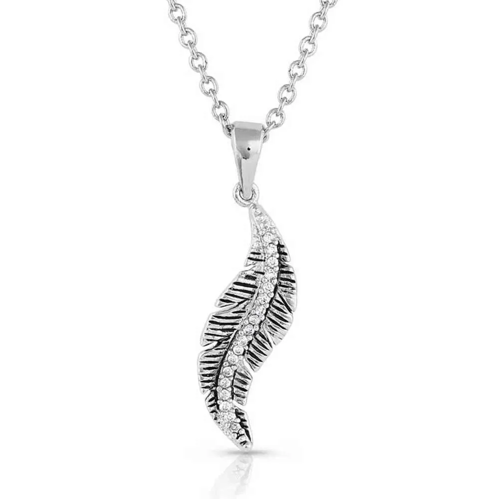 Montana Silversmiths All About The Curve Feather Necklace