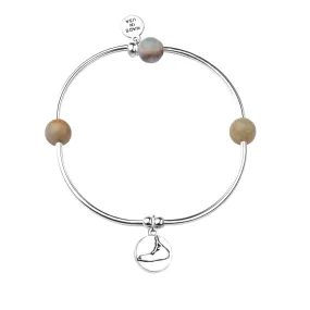 Nantucket | Bangle Charm Bracelet | Amazonite - Courage