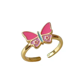 Elegant Noelle Adjustable Ring with Butterfly Design