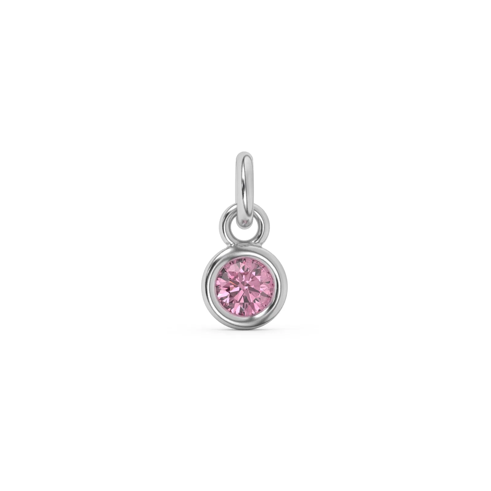 October Birthstone Charm | Sterling Silver