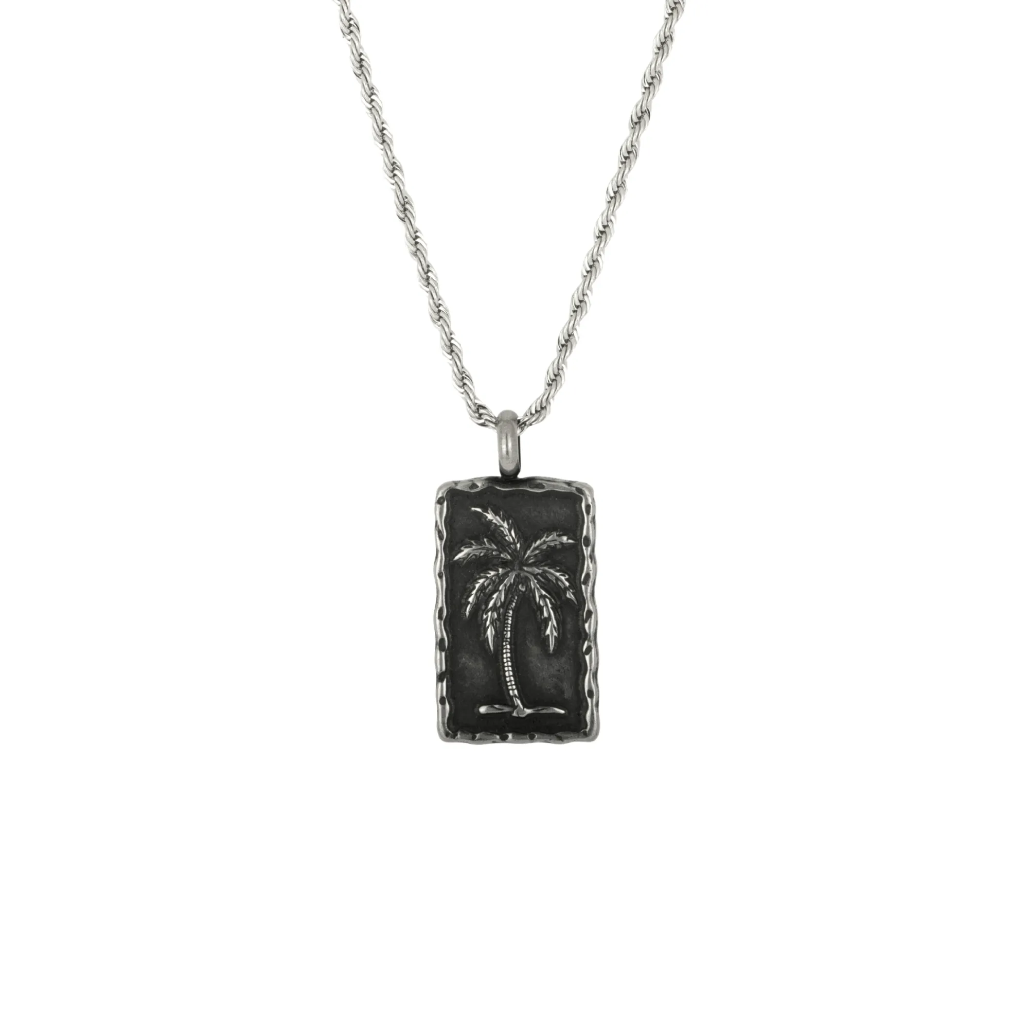 Palm Tree Pendant - Silver