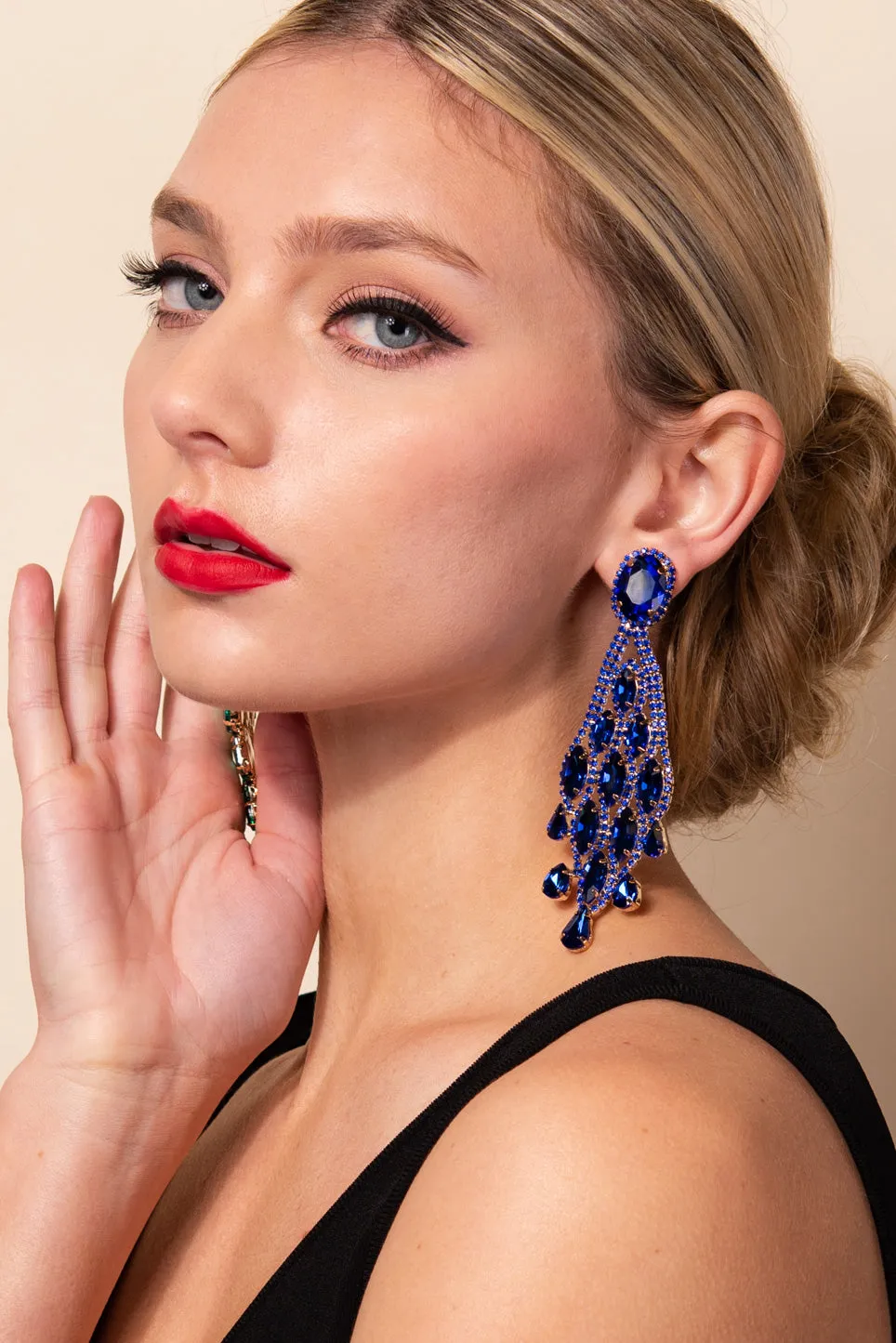 Penelope Teardrop Dangle Clip-on Earrings