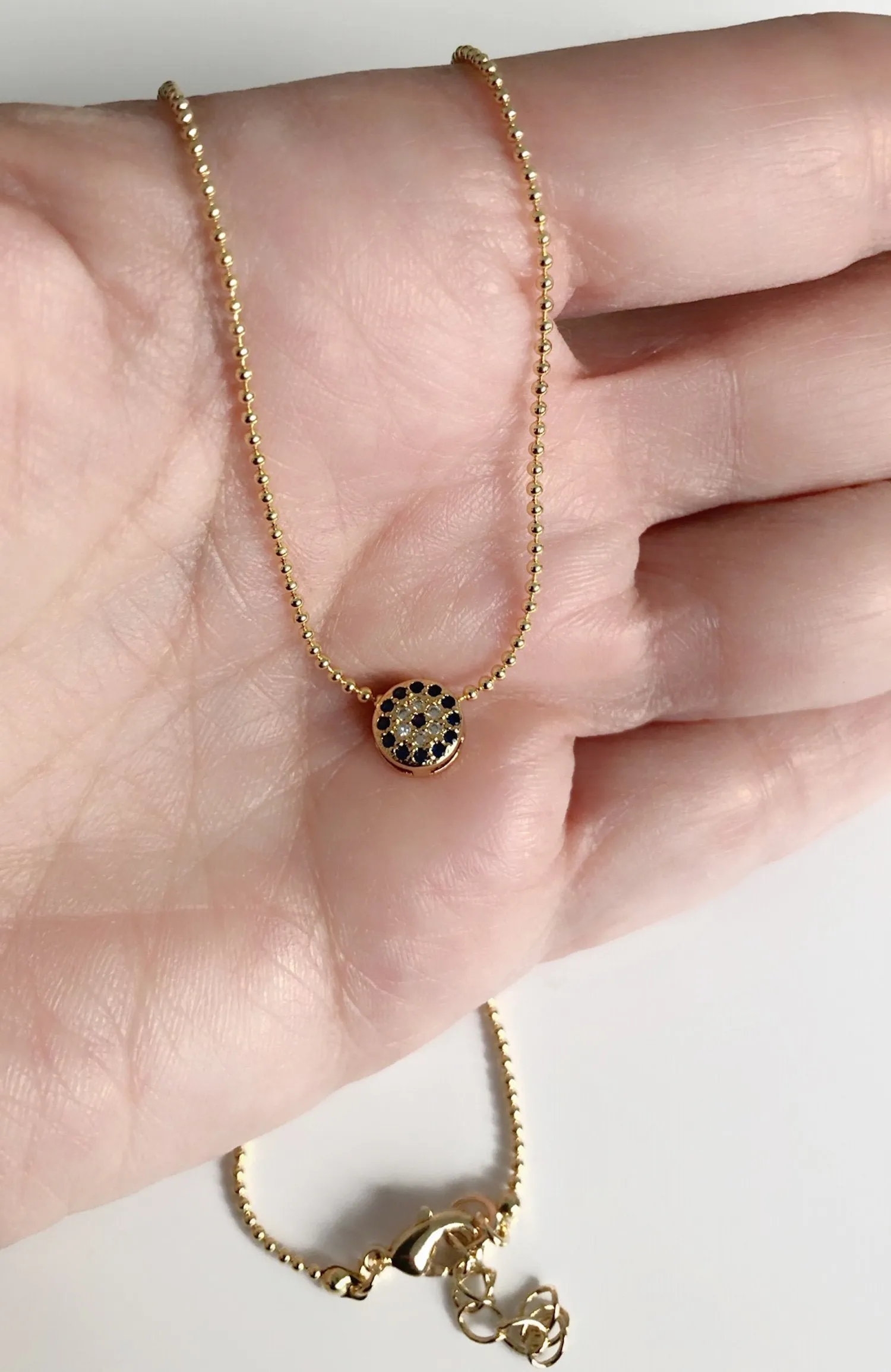 Petite Evil Eye Necklace, Protection Jewelry,  Lucky Charm Necklace, Minimalist Choker Necklace, Dainty Jewelry, Gold Evil Eye, Mal de Ojo