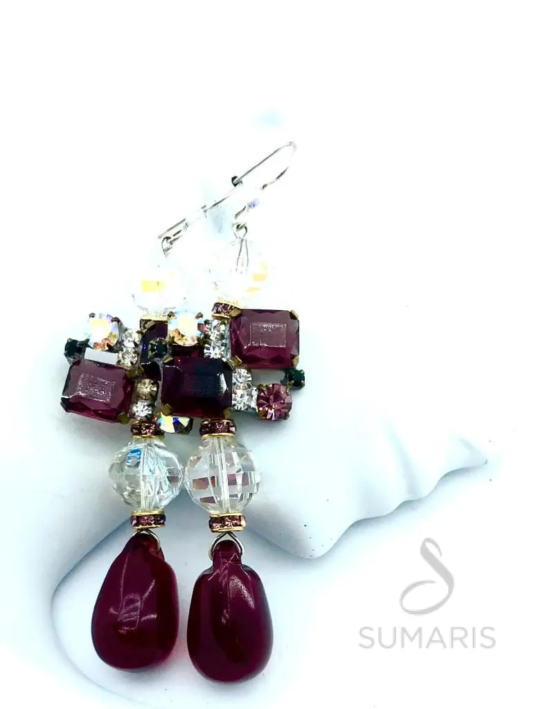 PLUMS OOAK STATEMENT EARRINGS