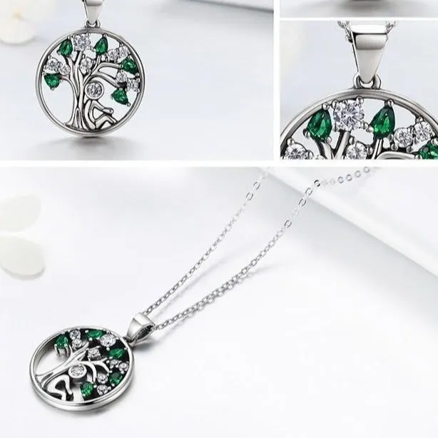 "The Man and the Tree of Life" 925 Sterling Silver Fashion Pendant Necklace