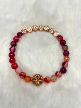 Red Banded Agate “Goddess” Bracelet