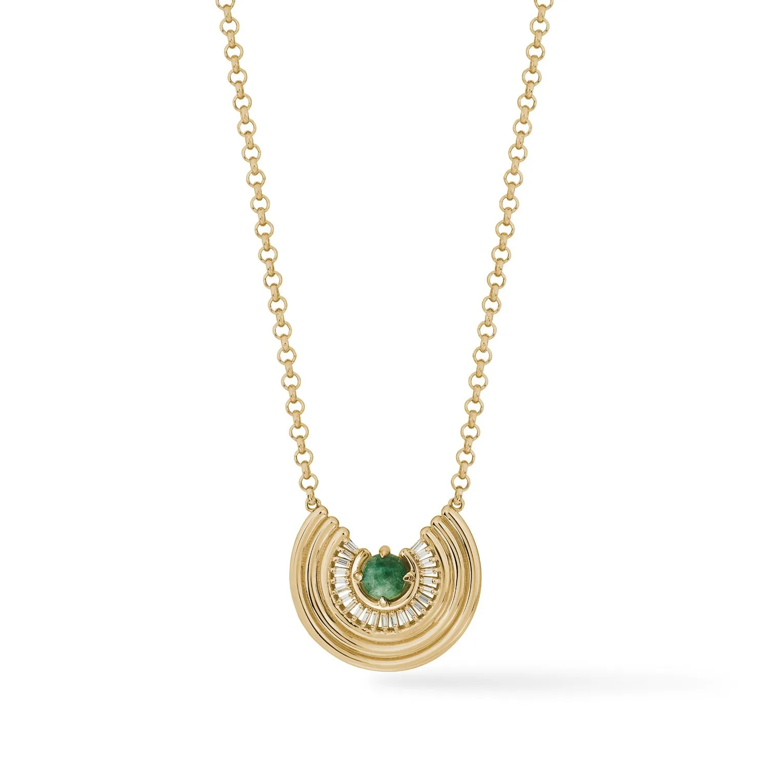 Revival Baguette Necklace Jade