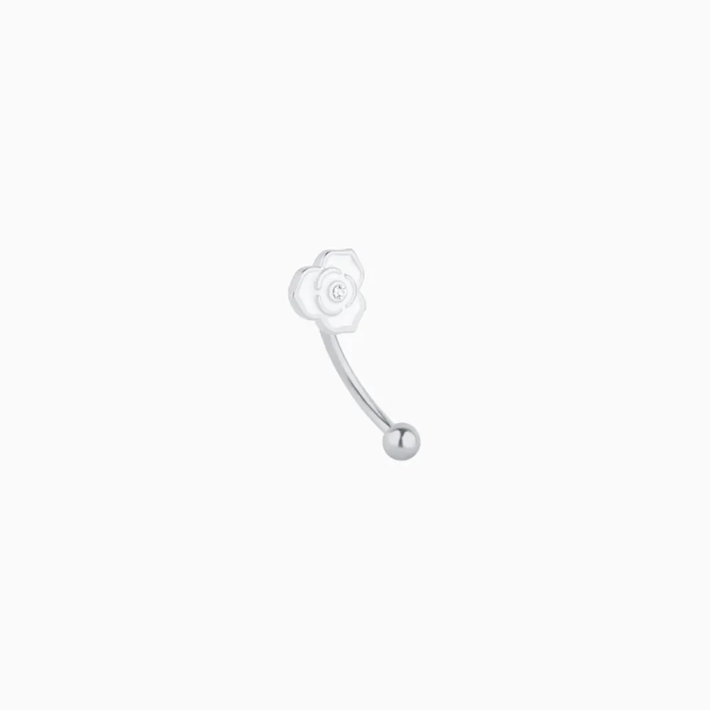 Rose Flower Curved Barbell