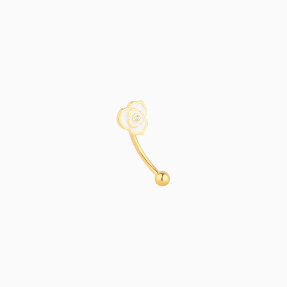 Rose Flower Curved Barbell