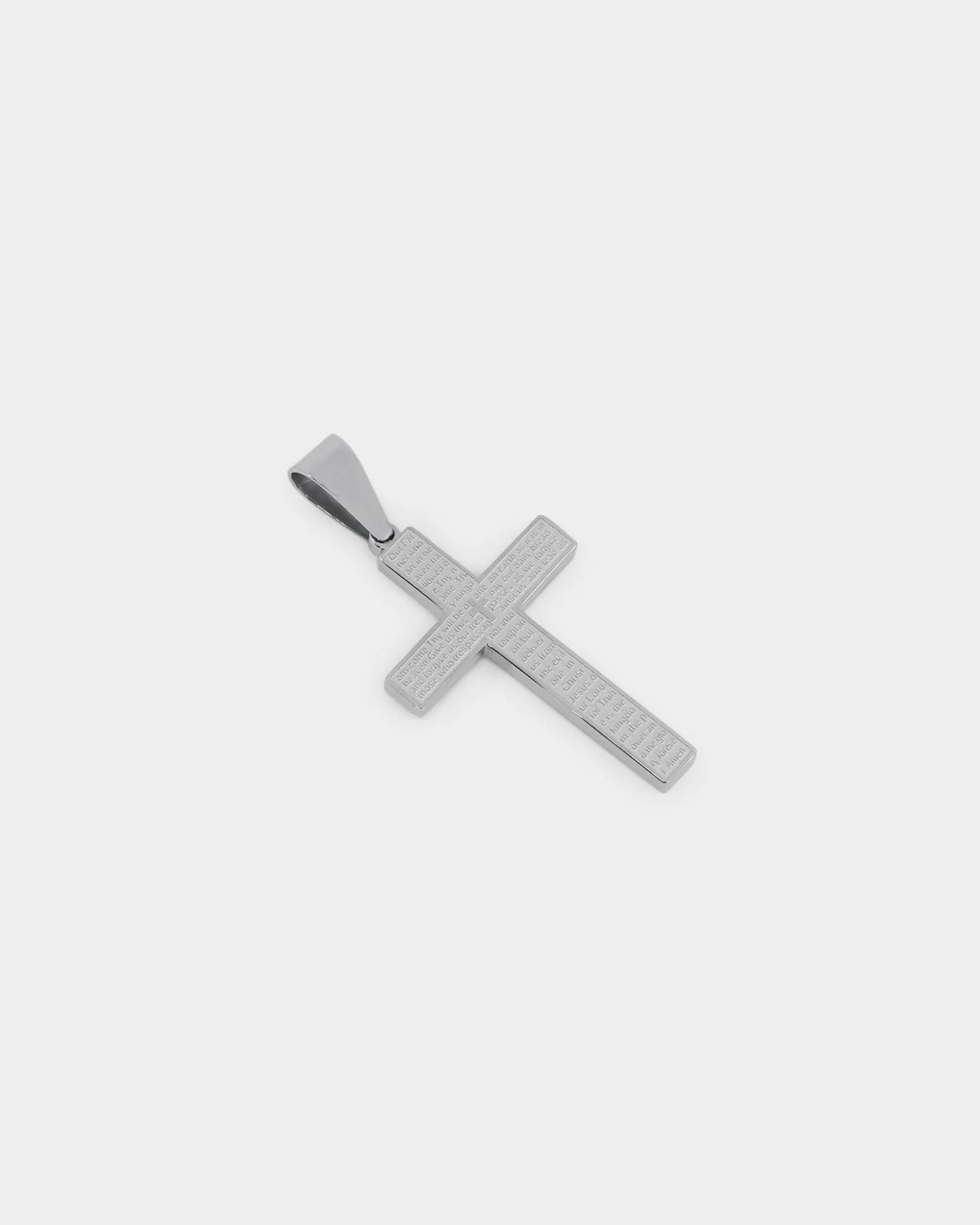 Saint Morta Textured Cross Pendant White Gold