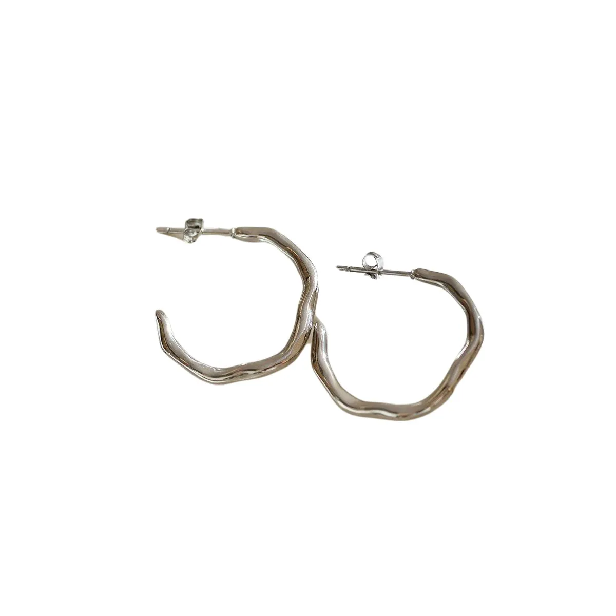 SAVANNAH STAINLESS STEEL OPEN HOOPS EARRINGS