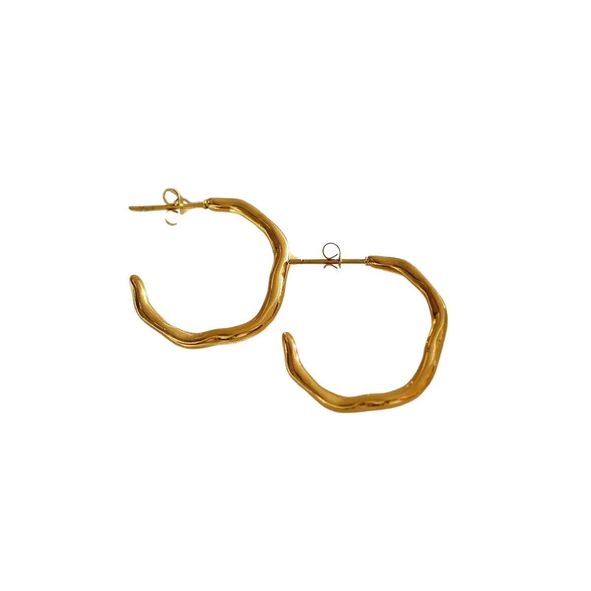 SAVANNAH STAINLESS STEEL OPEN HOOPS EARRINGS