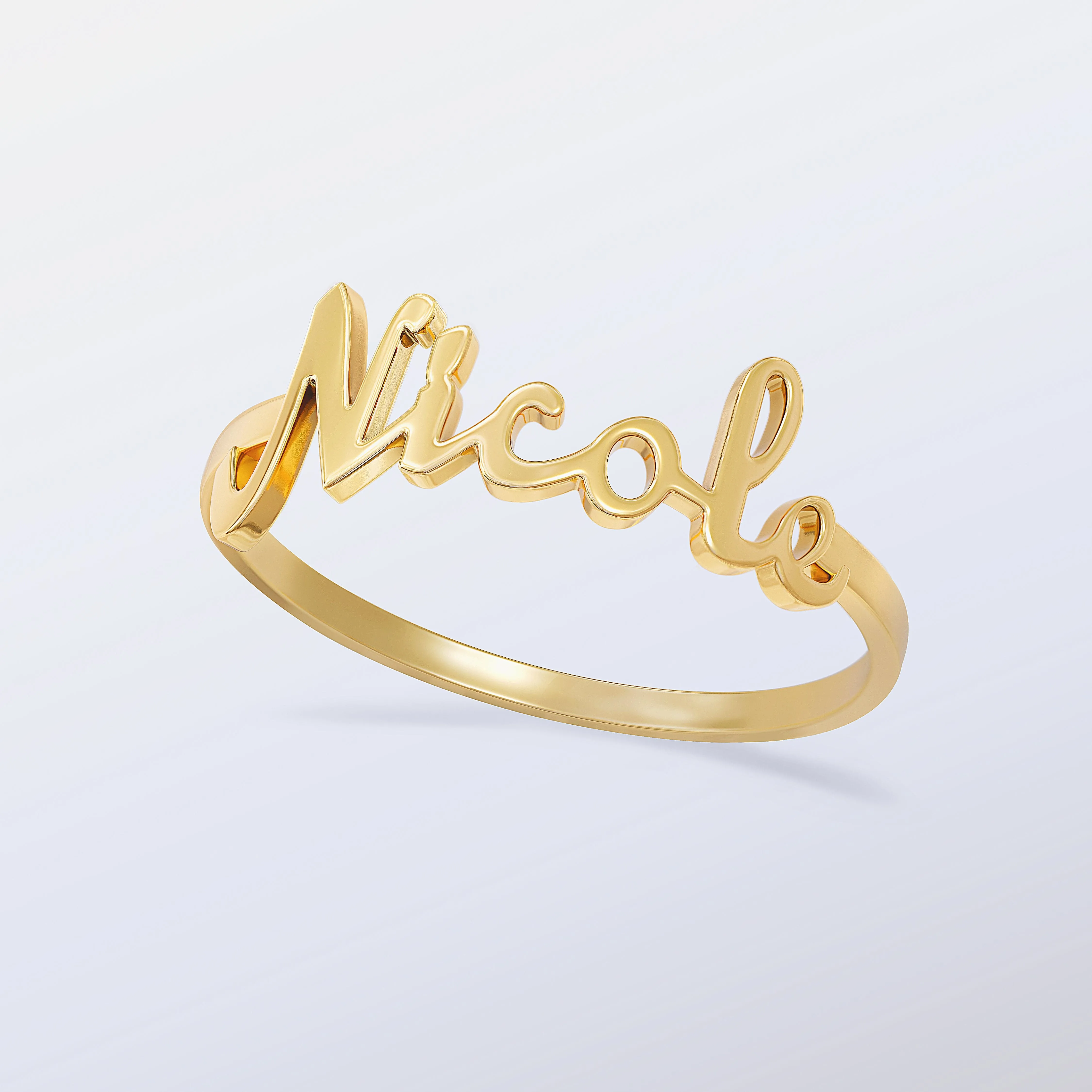 Script Style Name Ring