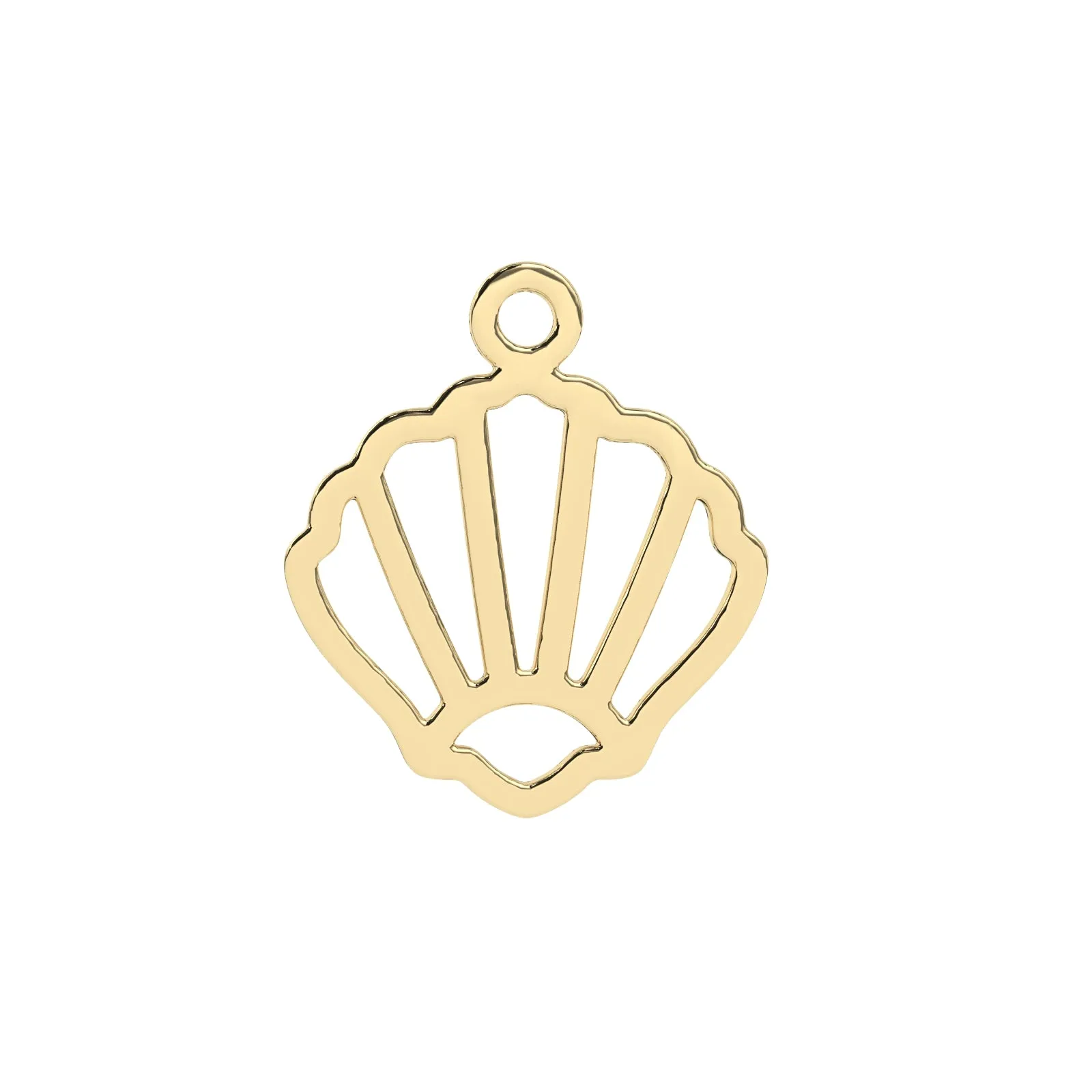 Seashell Charm | 10k Yellow Gold