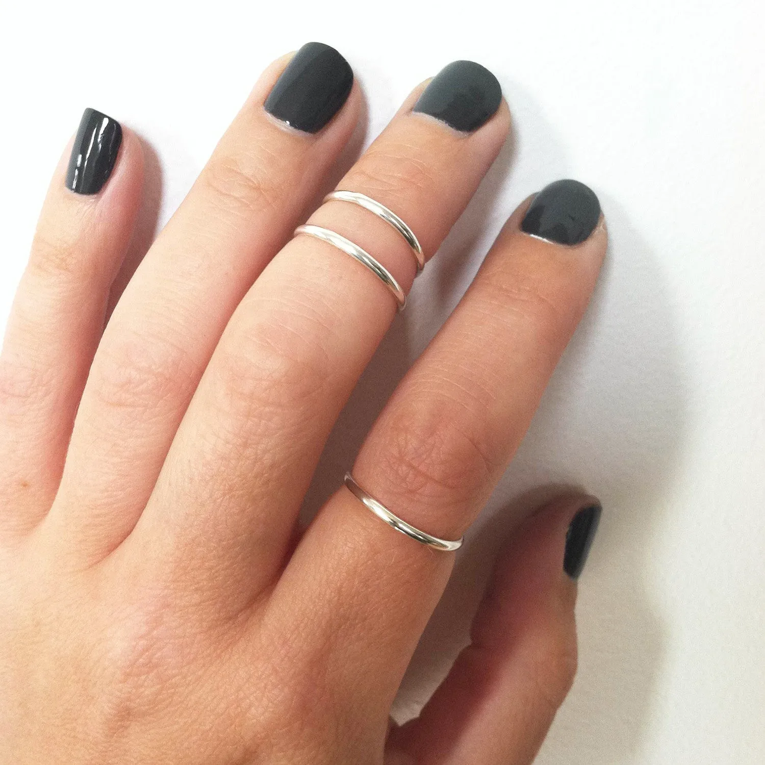 Set of 2 Stacking Knuckle Rings