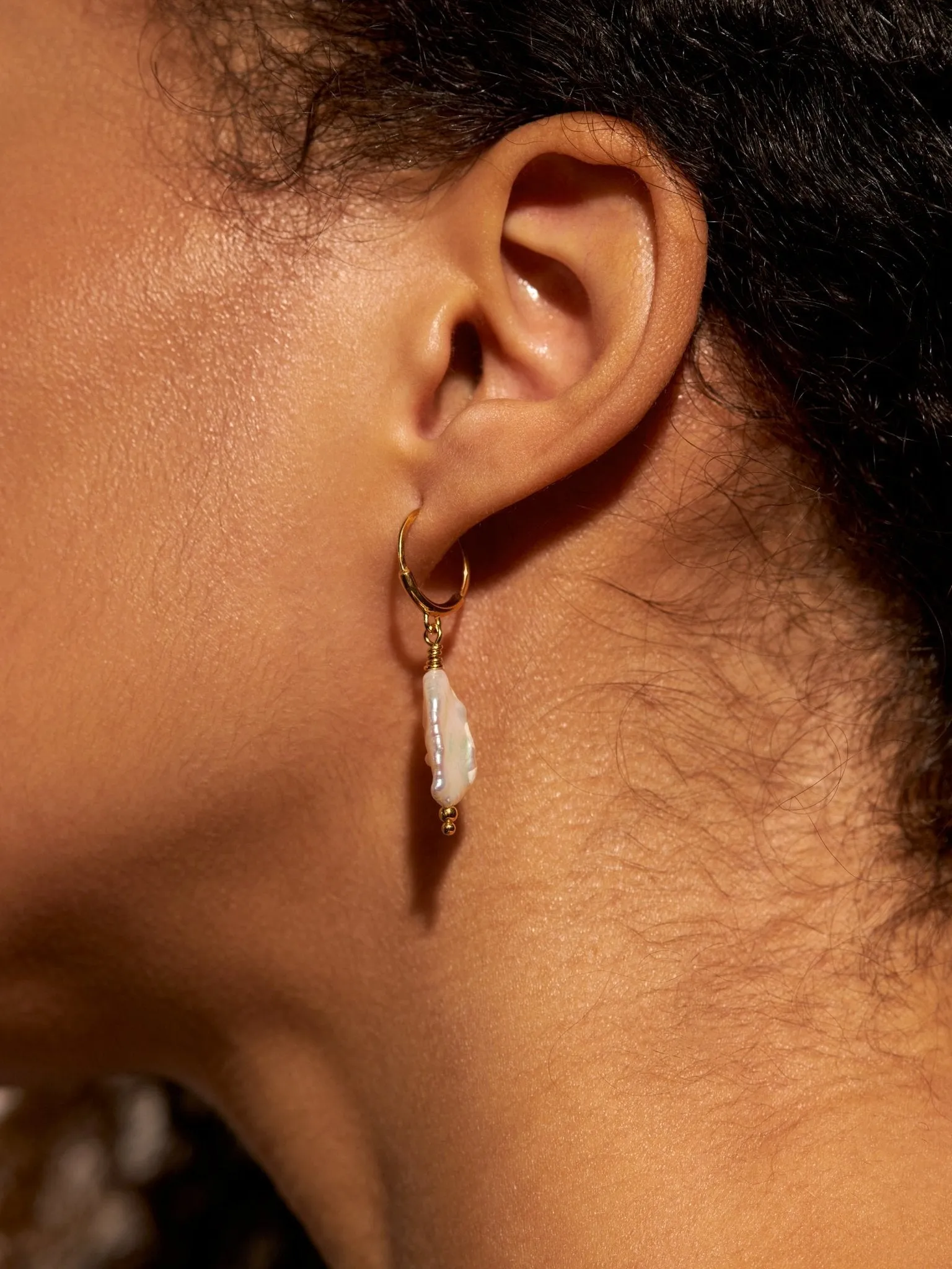 Setima Pearl Hoop Earrings