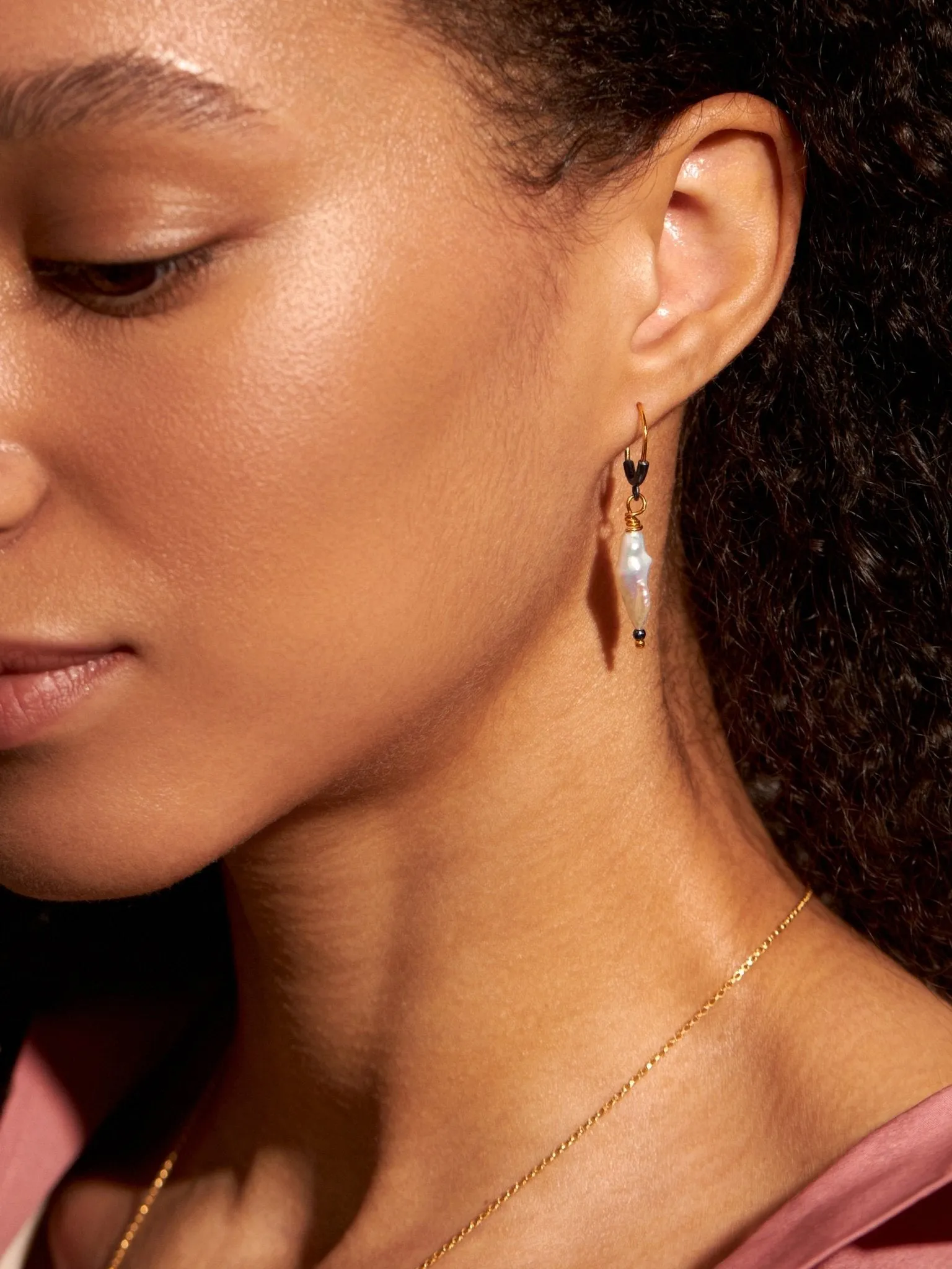 Setima Pearl Hoop Earrings