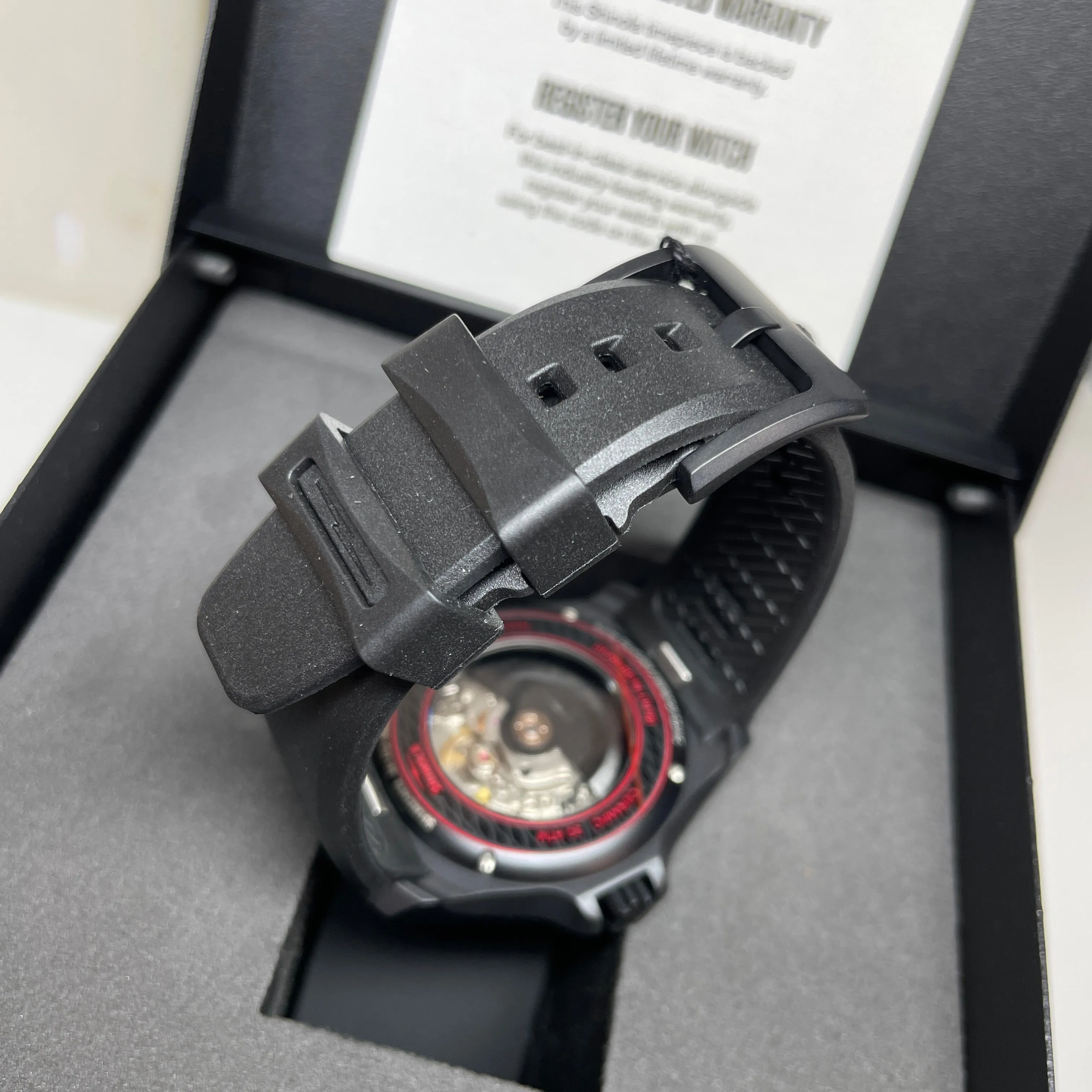 Optimized Title: Black Shinola 43mm Ceramic Monster Automatic Watch (Model: S0120274078)