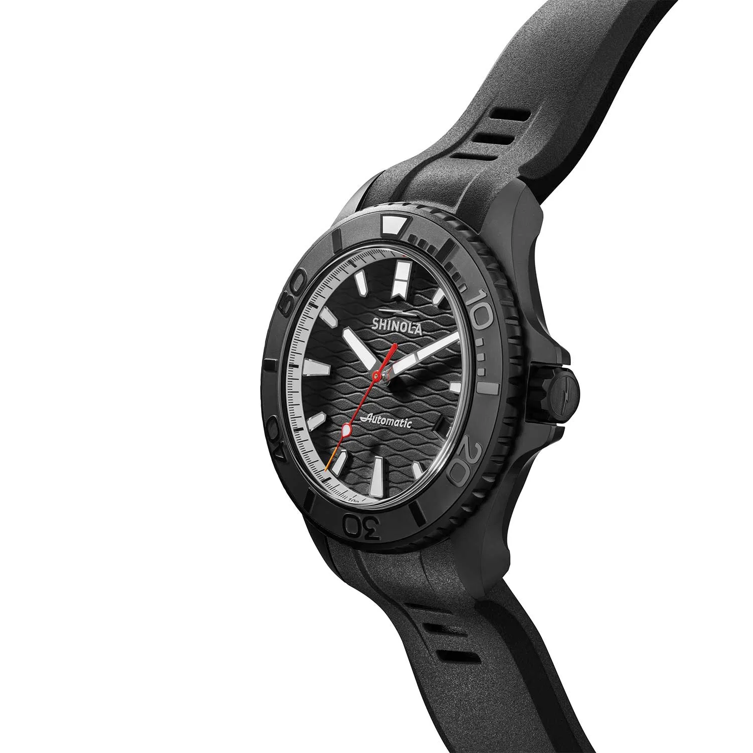 Optimized Title: Black Shinola 43mm Ceramic Monster Automatic Watch (Model: S0120274078)