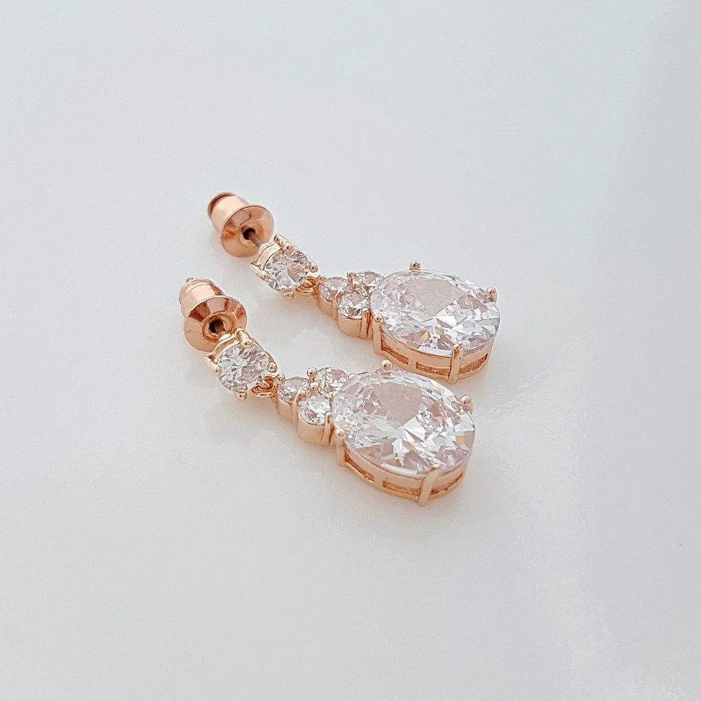 Short Drop Earrings for Bridesmaids- Misha