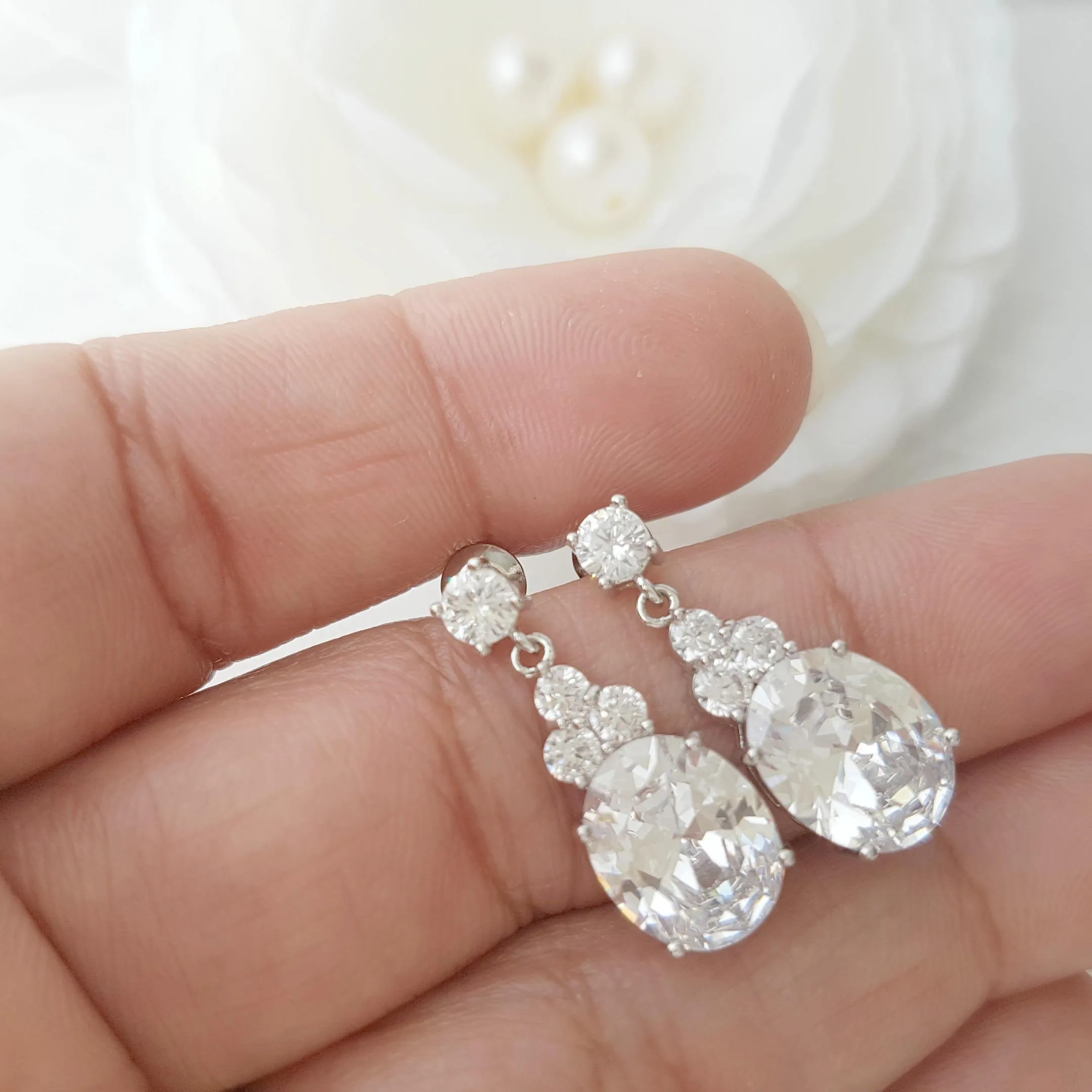 Short Drop Earrings for Bridesmaids- Misha