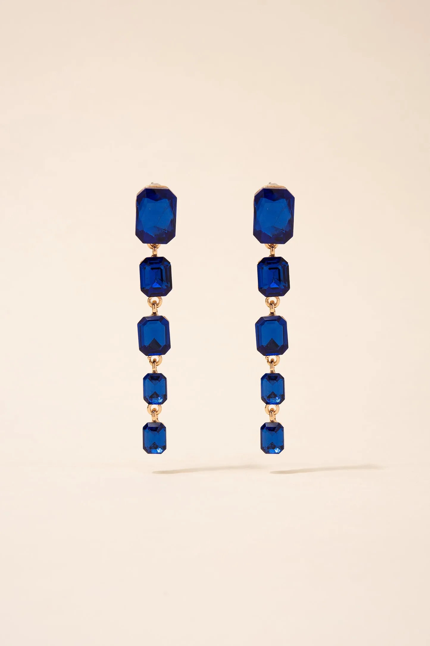 Skylar Rectangular 5-Tiered Drop Earrings