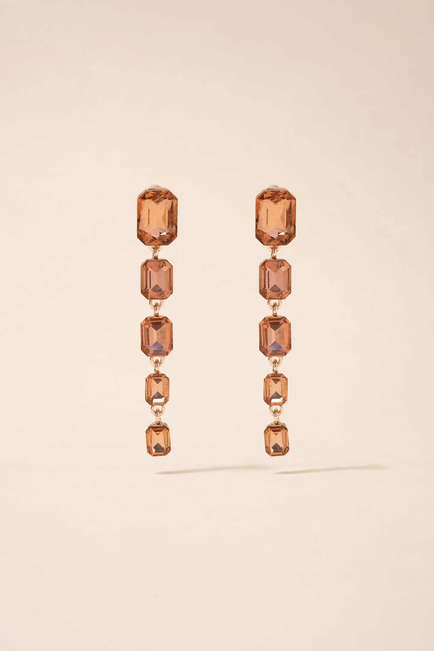 Skylar Rectangular 5-Tiered Drop Earrings