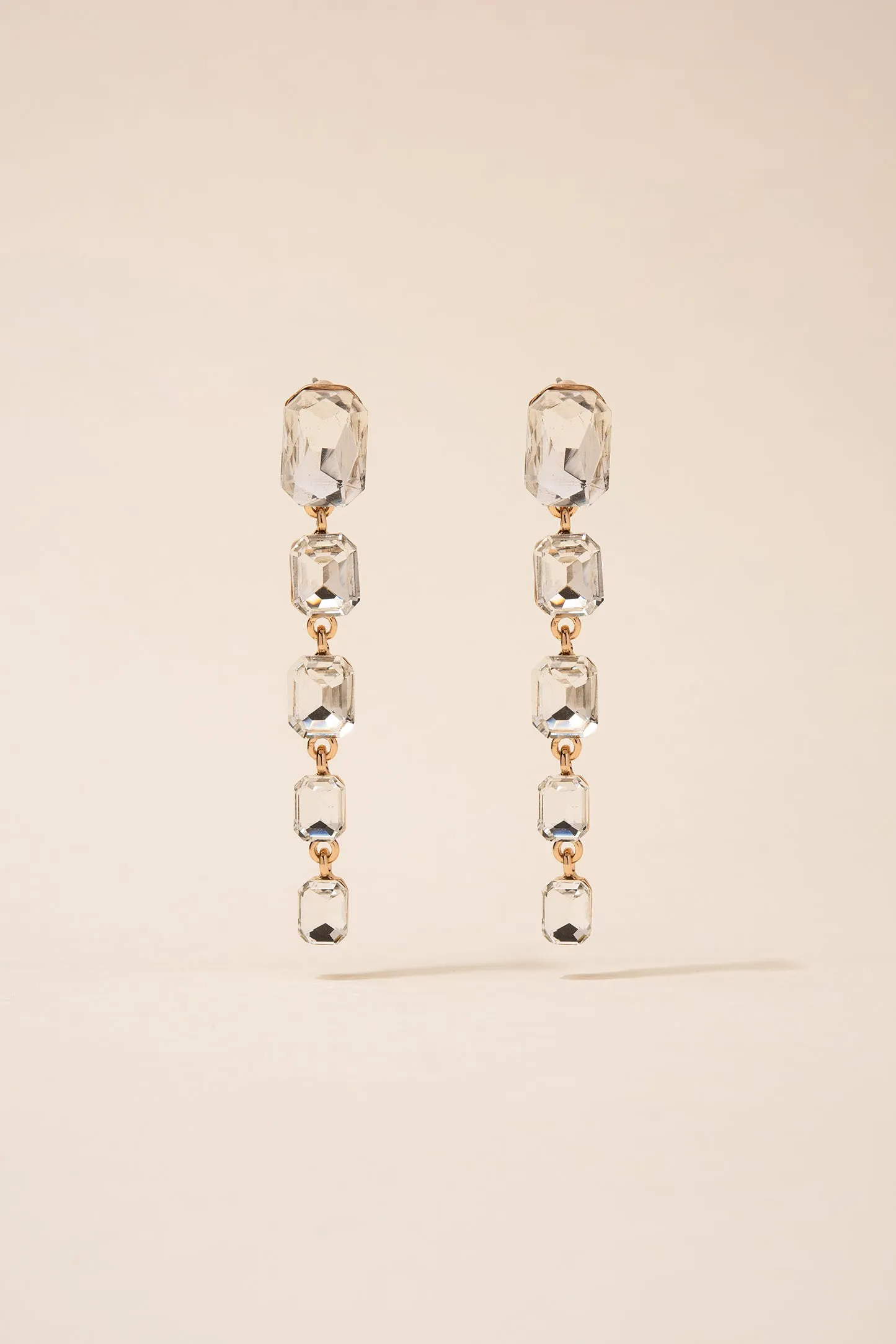 Skylar Rectangular 5-Tiered Drop Earrings