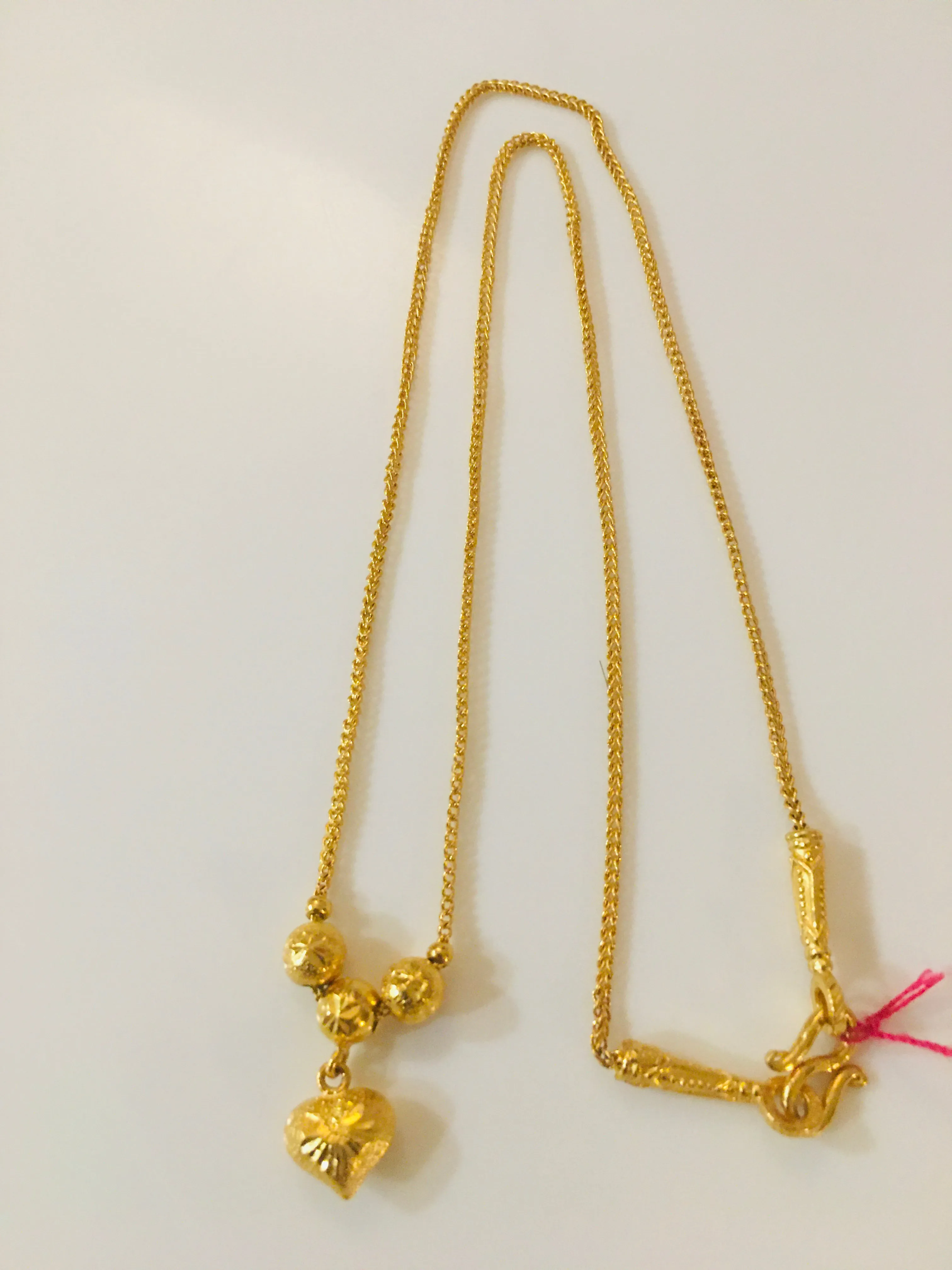 Sold out Item no. SP1032 Bangkok Solid Gold 17”long Choker & 8 grams