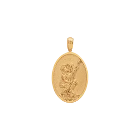 St. Christopher Pendant - Gold